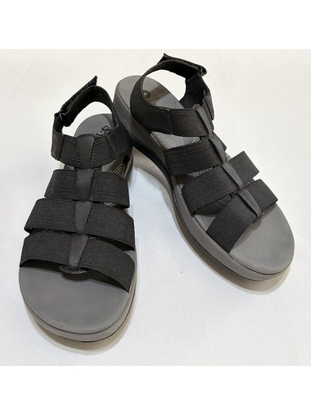 Clarks Cloudsteppers Cushion Soft Black Sandals Shoes Women’s Size 8.5